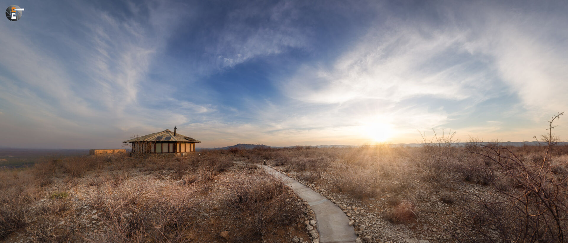 A lonesome house on top of table mountain