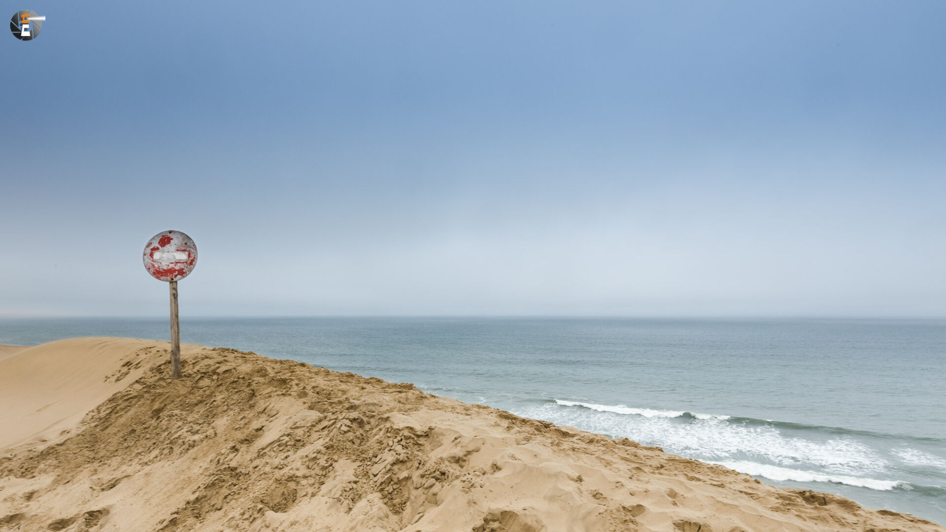 The end of the road, where the desert meets the ocean