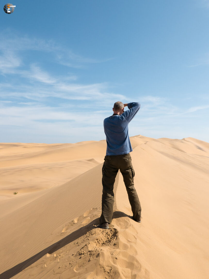 Jens übt die Dünenfotografie