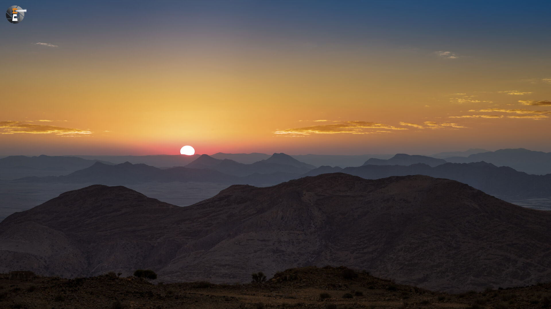 The sun goes down over the Namib