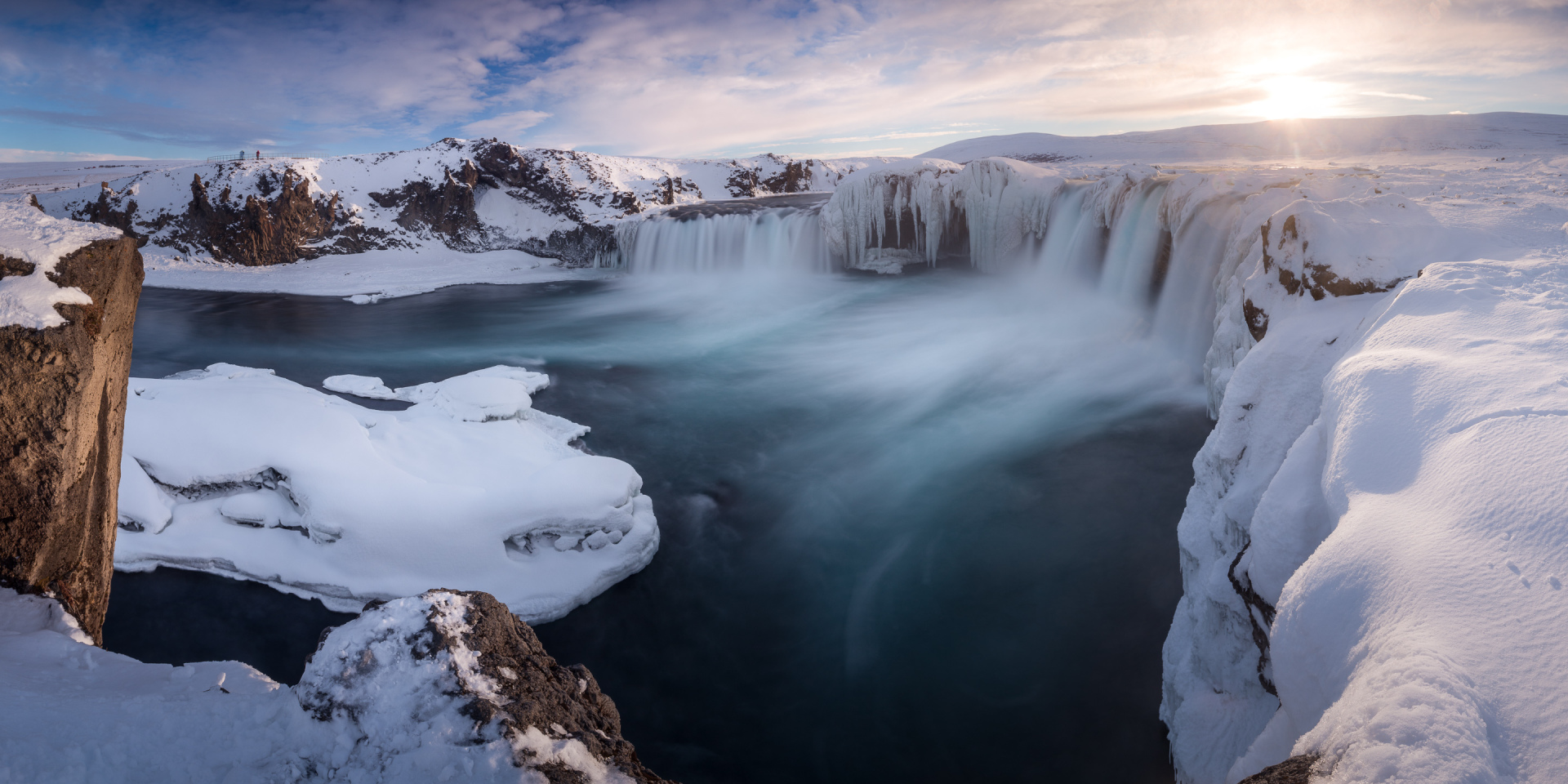 Goðafoss at sunset
