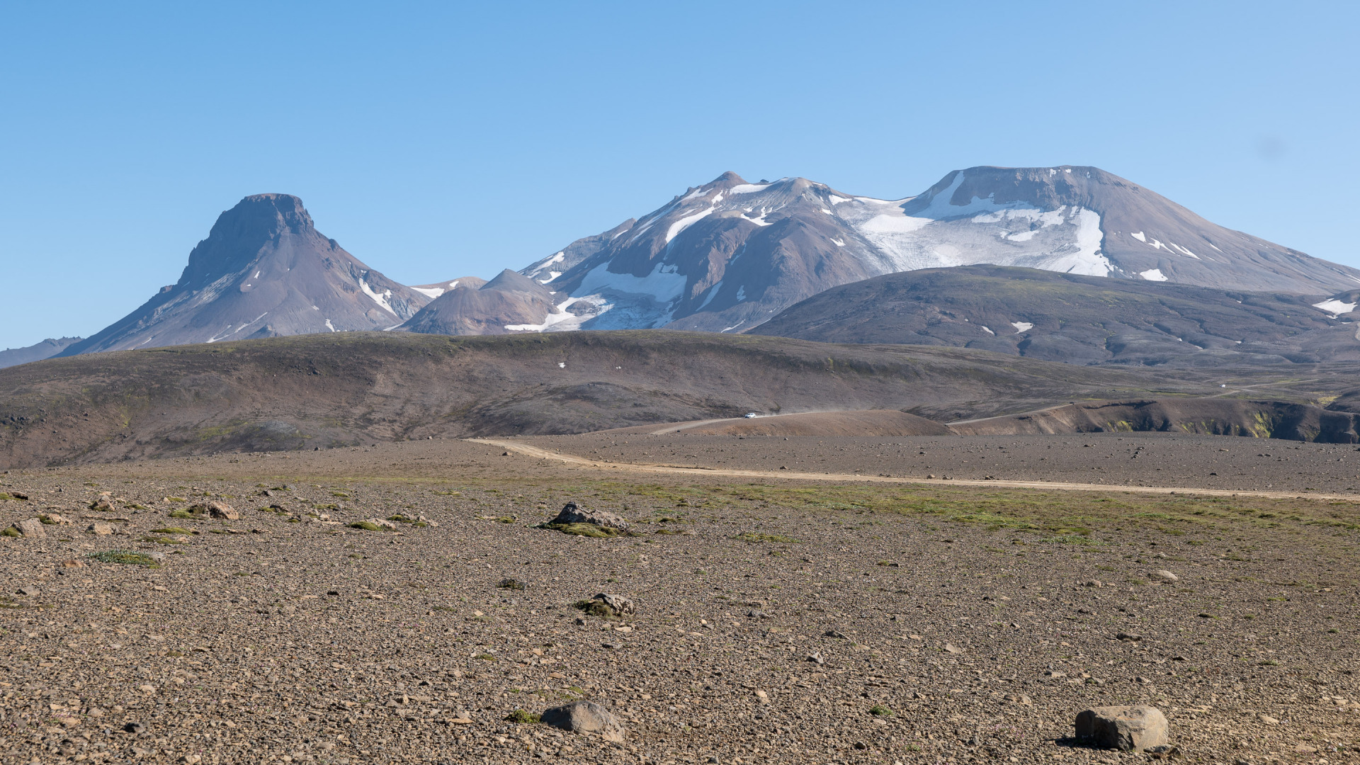 Kerlingafjöll in Sicht