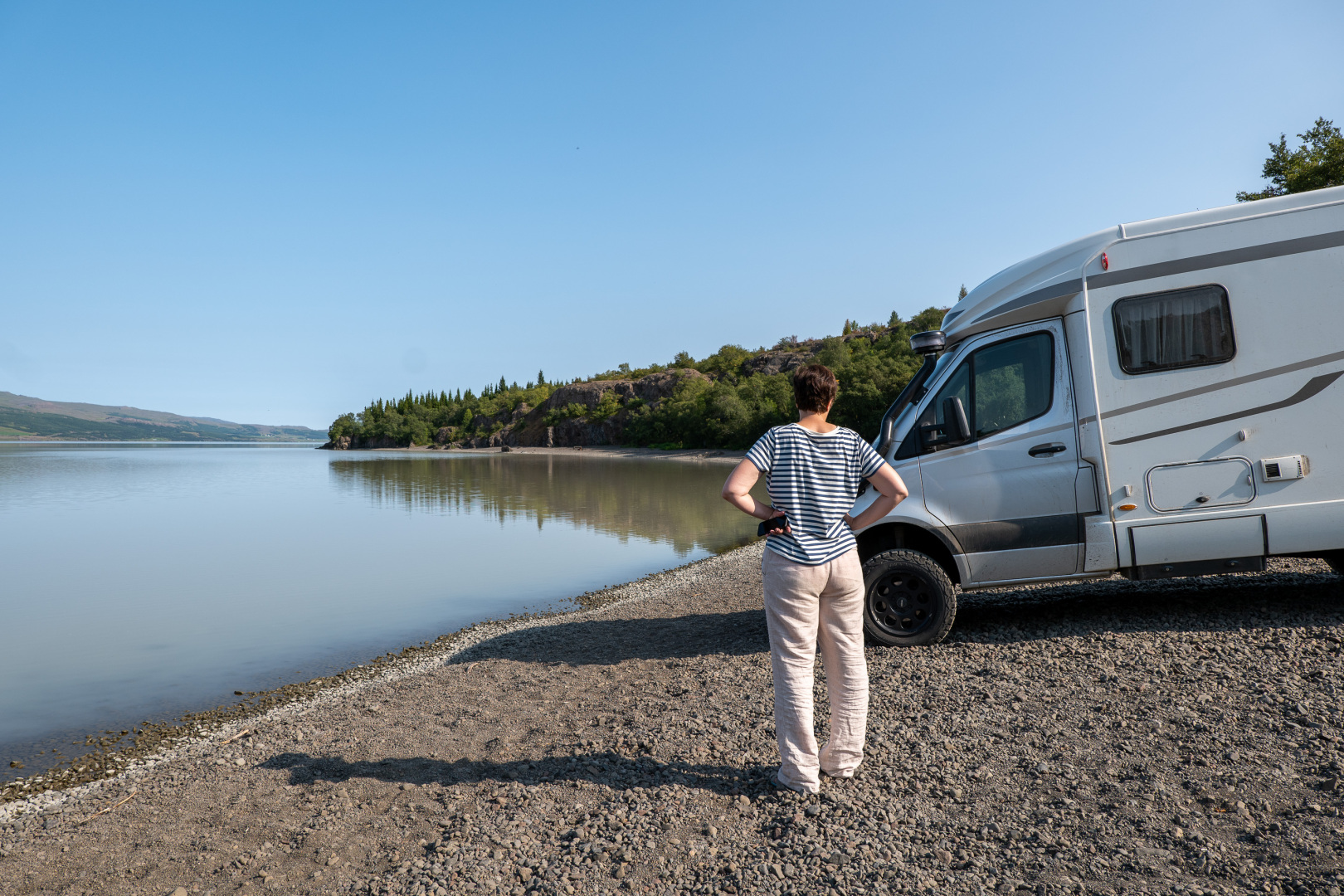 Am Hausstrand des Campingplatzes